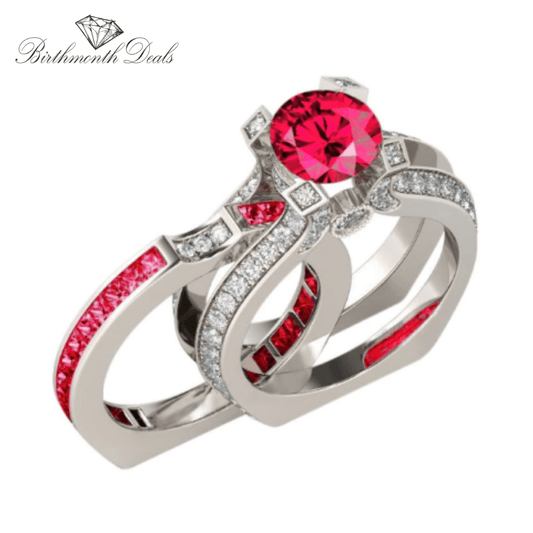 July Ruby Birthstone Ring - Birthmonth Deals