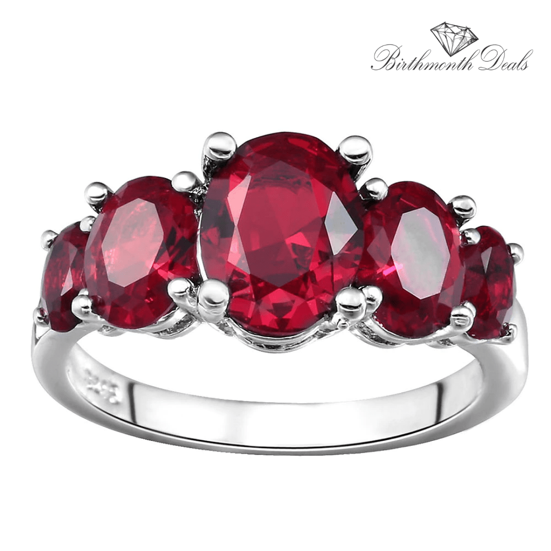 July Ruby Birthstone Ring - Birthmonth Deals