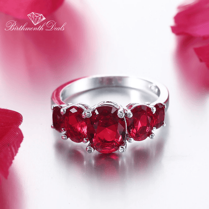 July Ruby Birthstone Ring - Birthmonth Deals