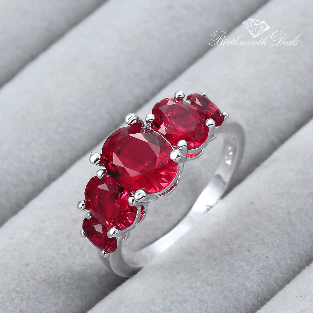 July Ruby Birthstone Ring - Birthmonth Deals