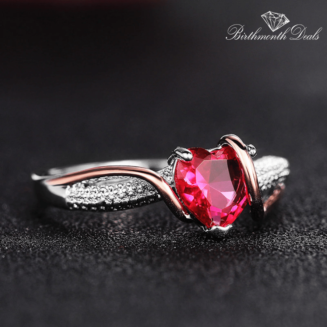 July Ruby Birthstone Ring - Birthmonth Deals