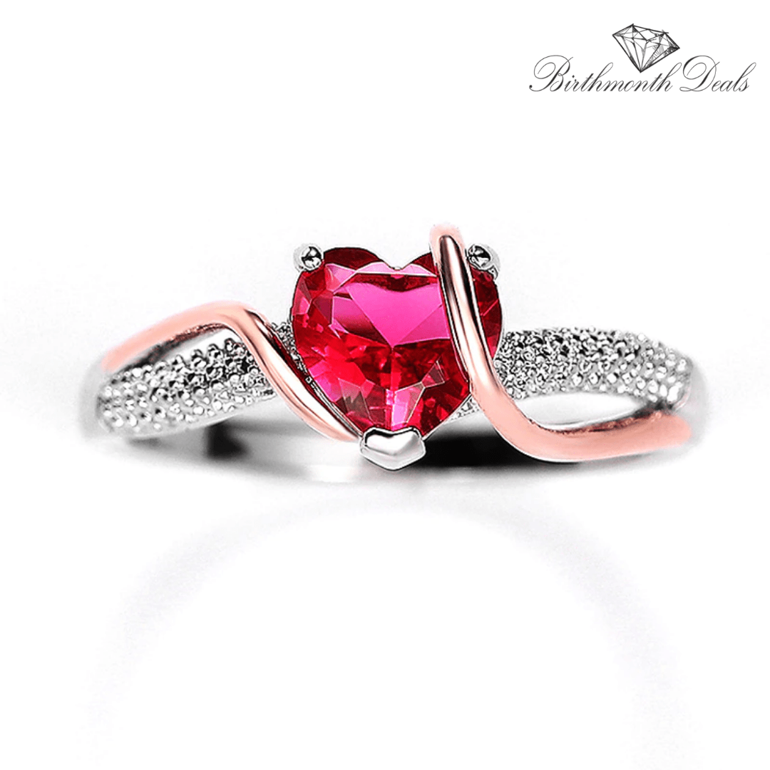 July Ruby Birthstone Ring - Birthmonth Deals