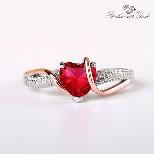 July Ruby Birthstone Ring - Birthmonth Deals