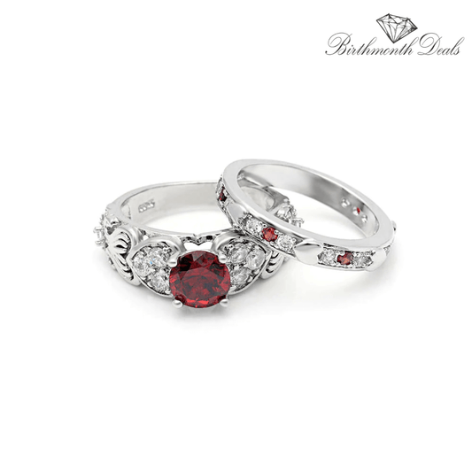 July Ruby Birthstone Stacking Ring - Birthmonth Deals