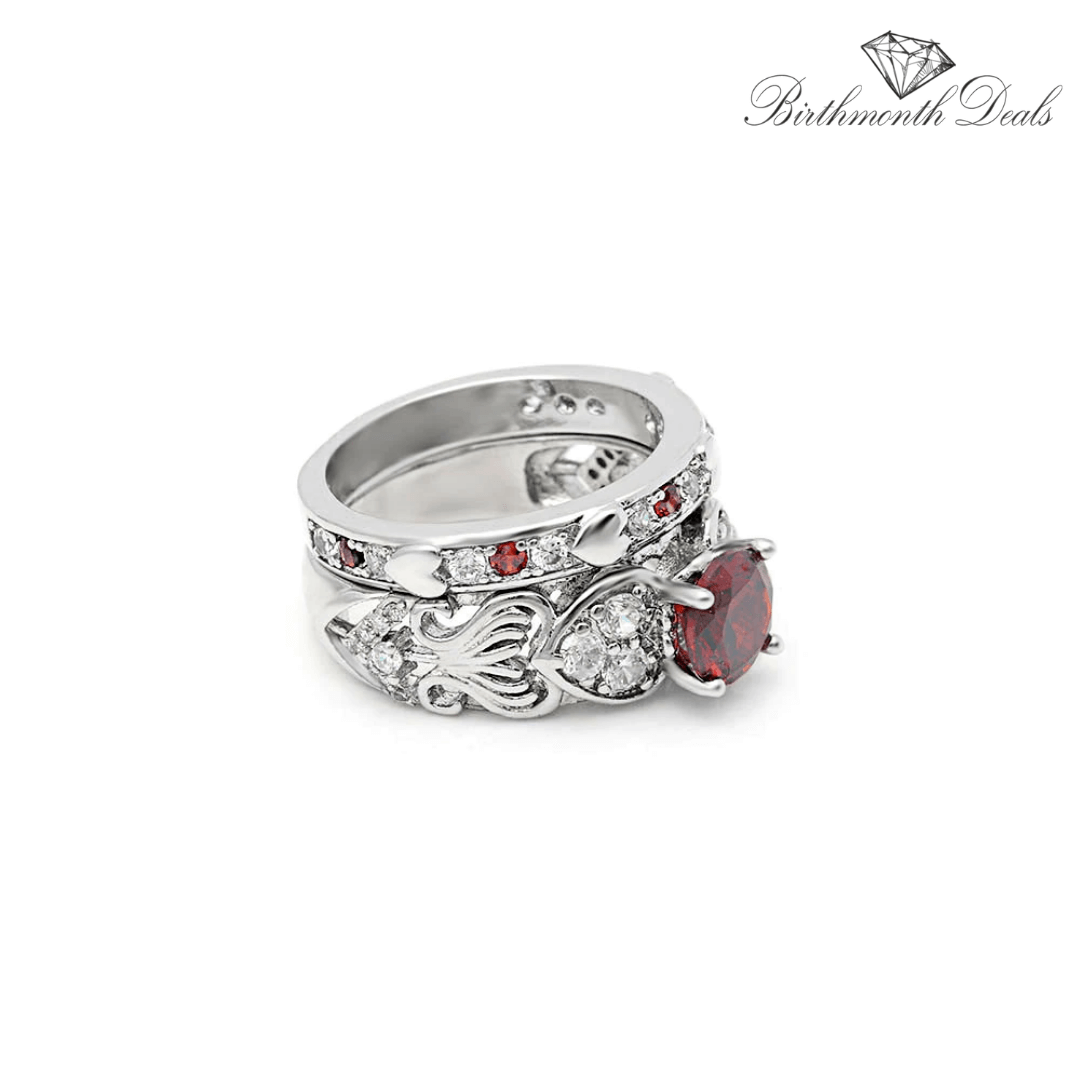 July Ruby Birthstone Stacking Ring - Birthmonth Deals