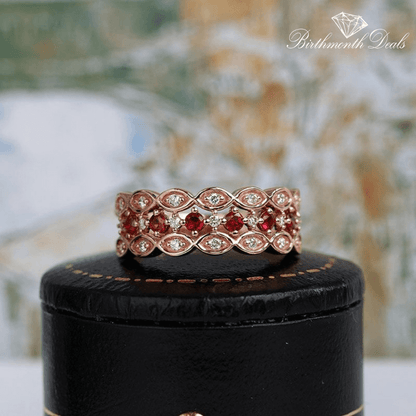 July Ruby Birthstone Ring - Birthmonth Deals