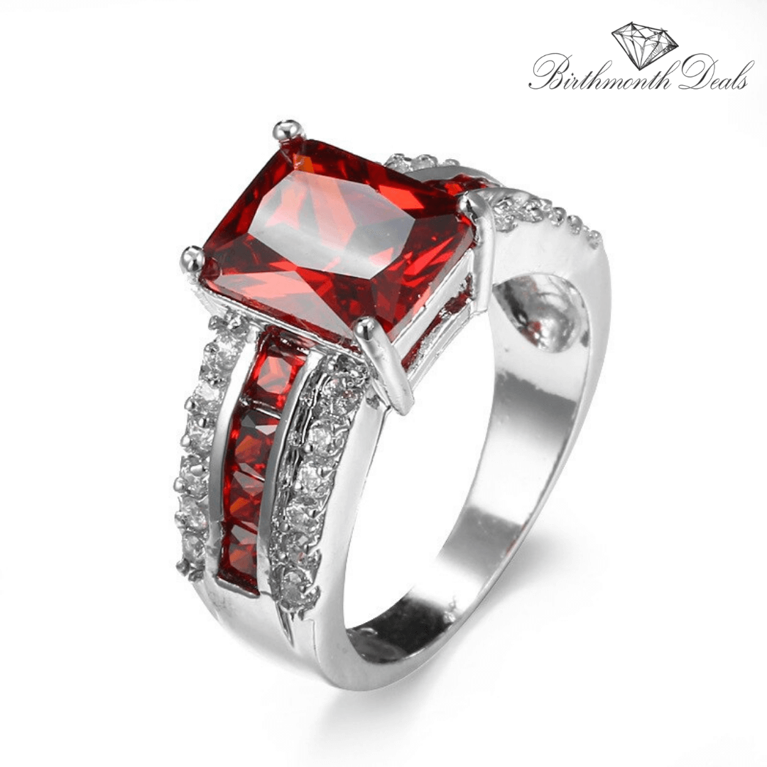 July Ruby Birthstone Ring - Birthmonth Deals