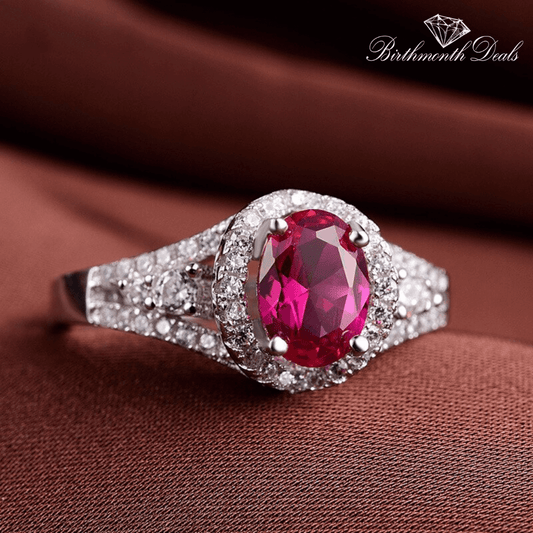 July Ruby Birthstone Ring - Birthmonth Deals