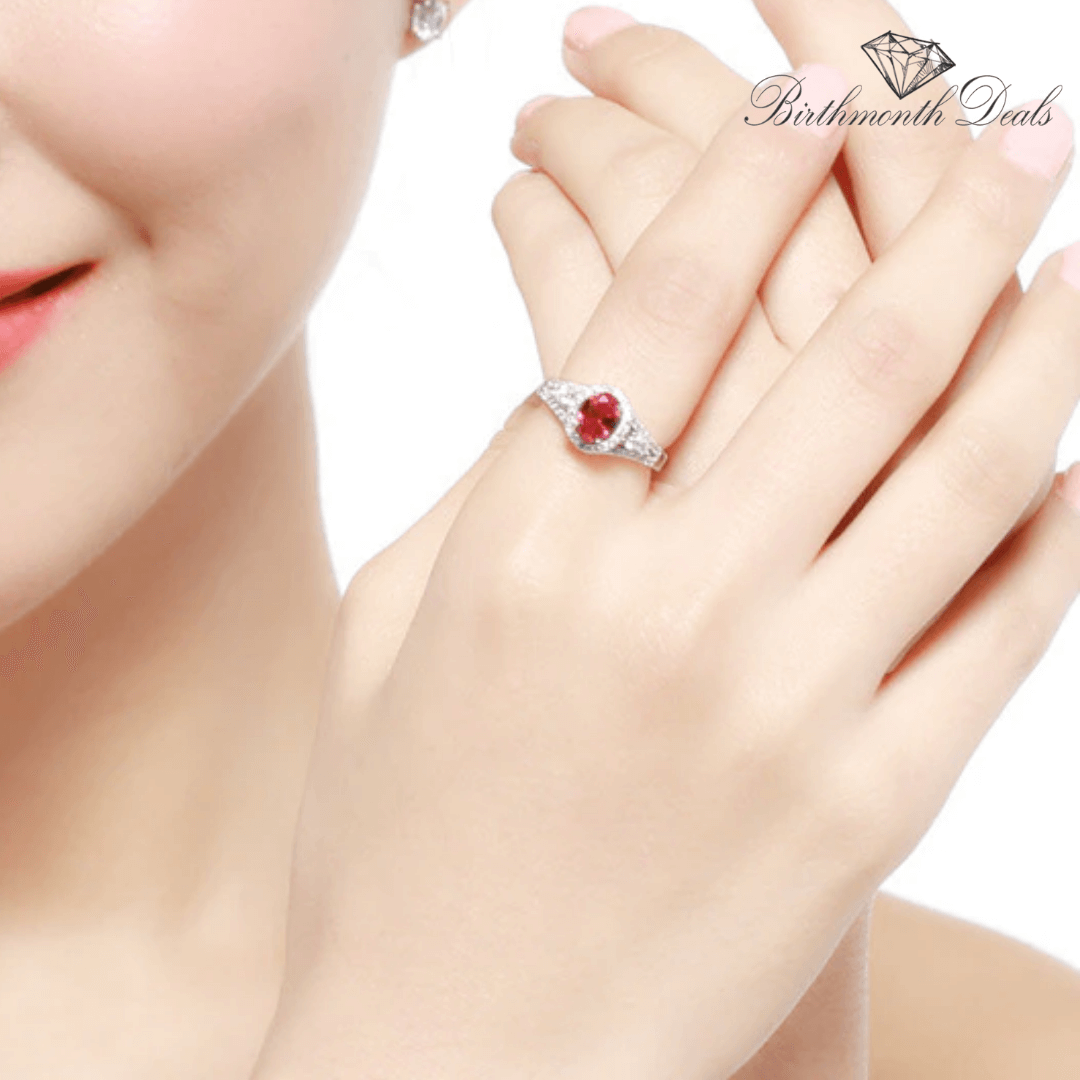 July Ruby Birthstone Ring - Birthmonth Deals