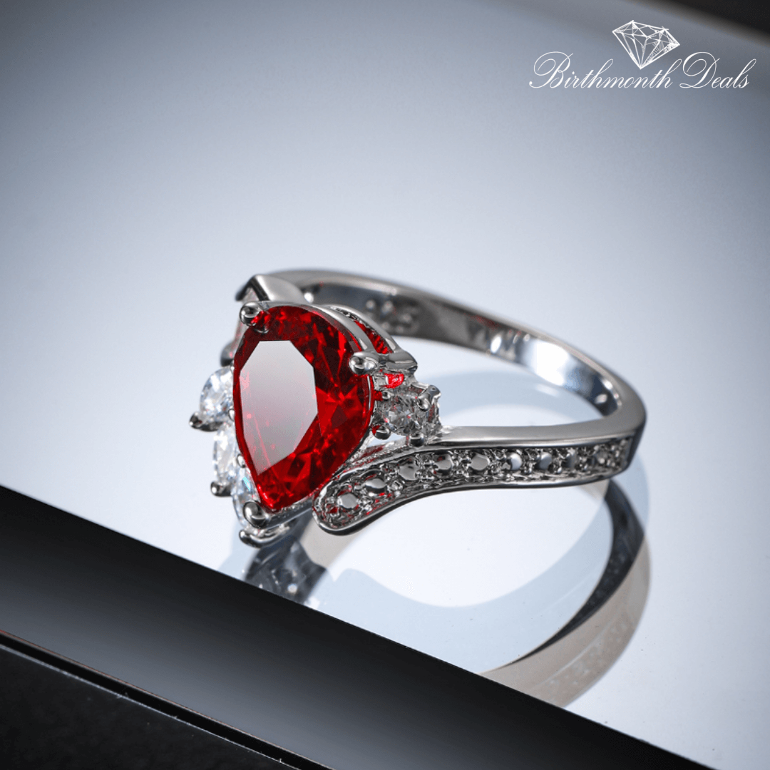 July Ruby Birthstone Ring - Birthmonth Deals