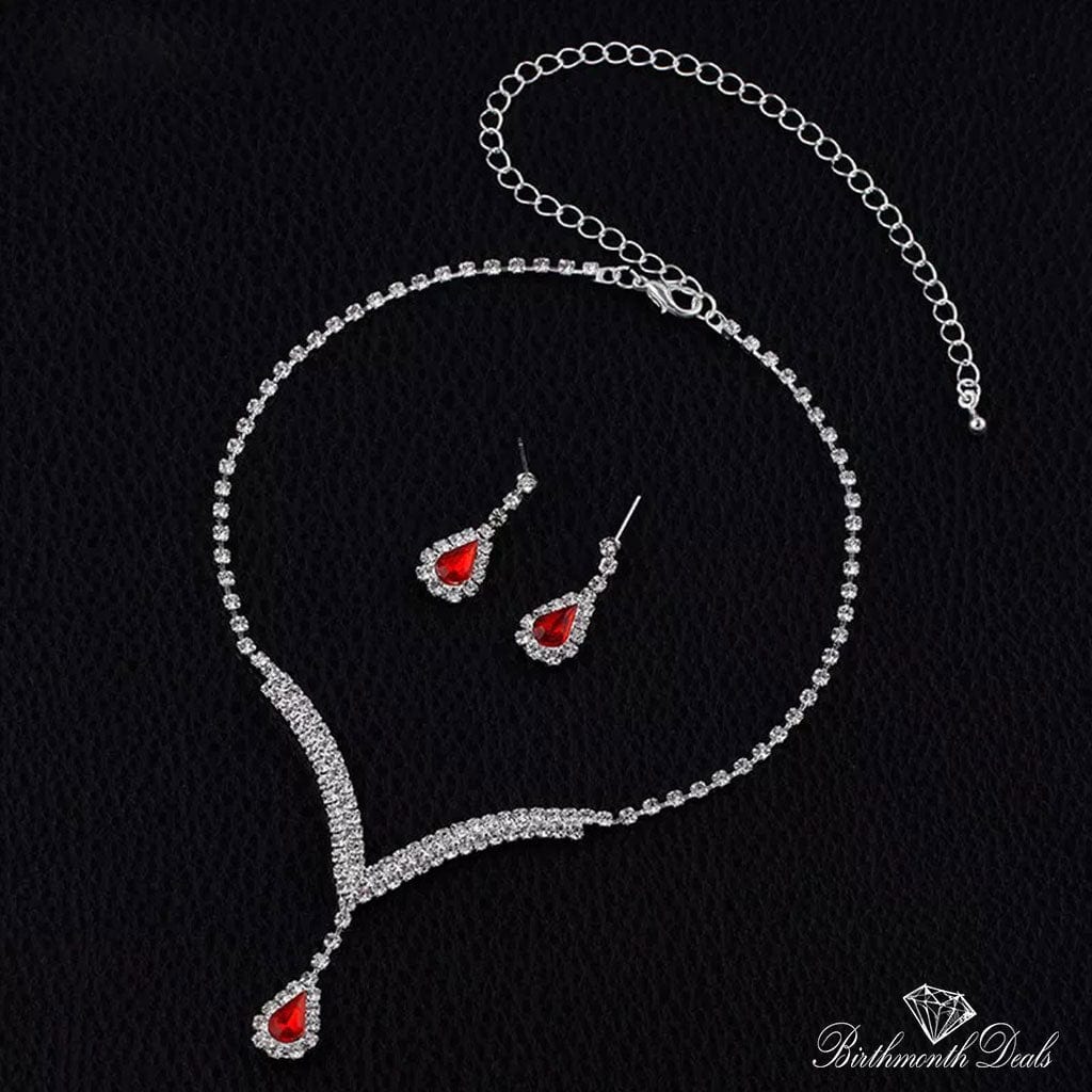 January Garnet Birthstone Jewelry Set - Birthmonth Deals