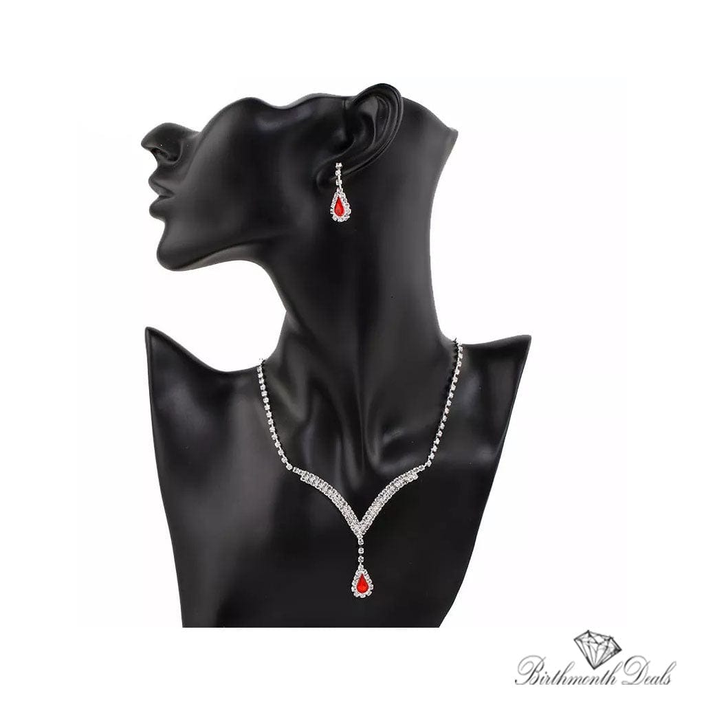 January Garnet Birthstone Jewelry Set - Birthmonth Deals