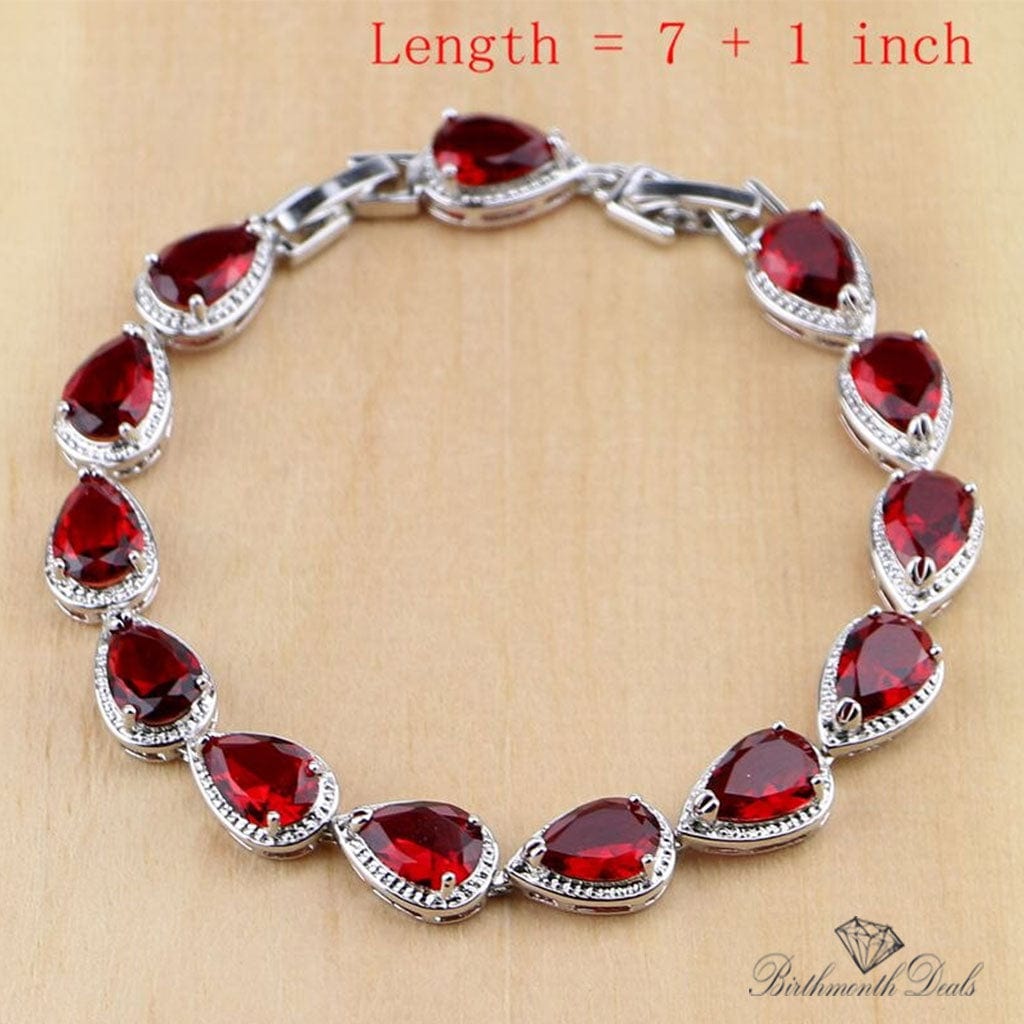 January Garnet Birthstone Jewelry Set - Birthmonth Deals