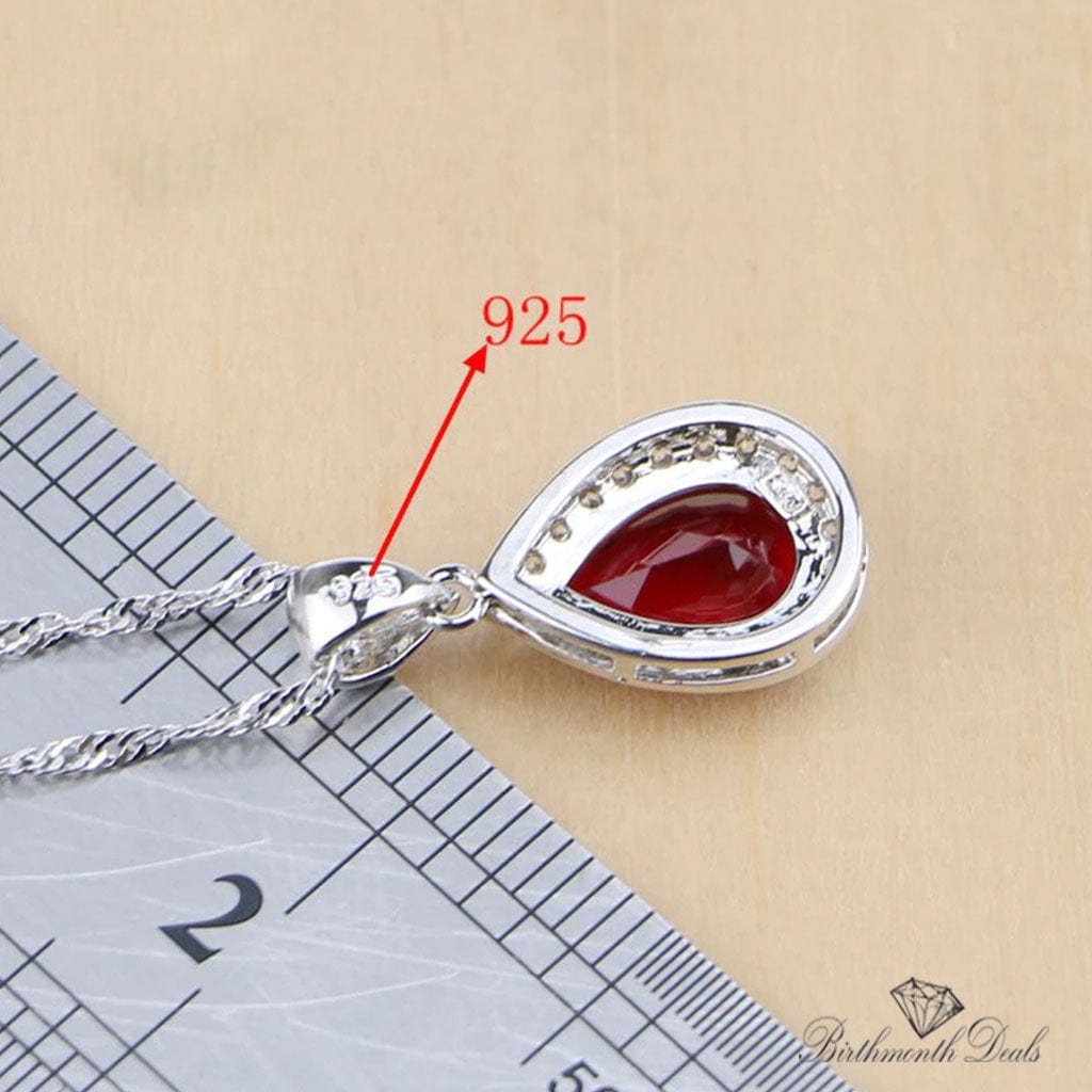 January Garnet Birthstone Jewelry Set - Birthmonth Deals