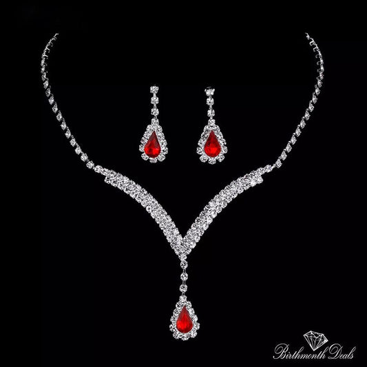 January Garnet Birthstone Jewelry Set - Birthmonth Deals