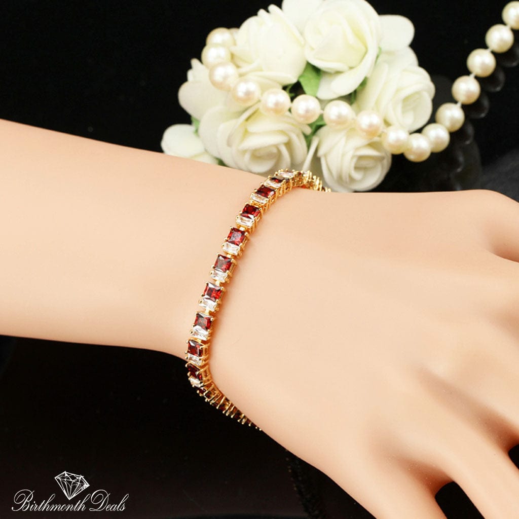 January Garnet Bracelet - Birthmonth Deals