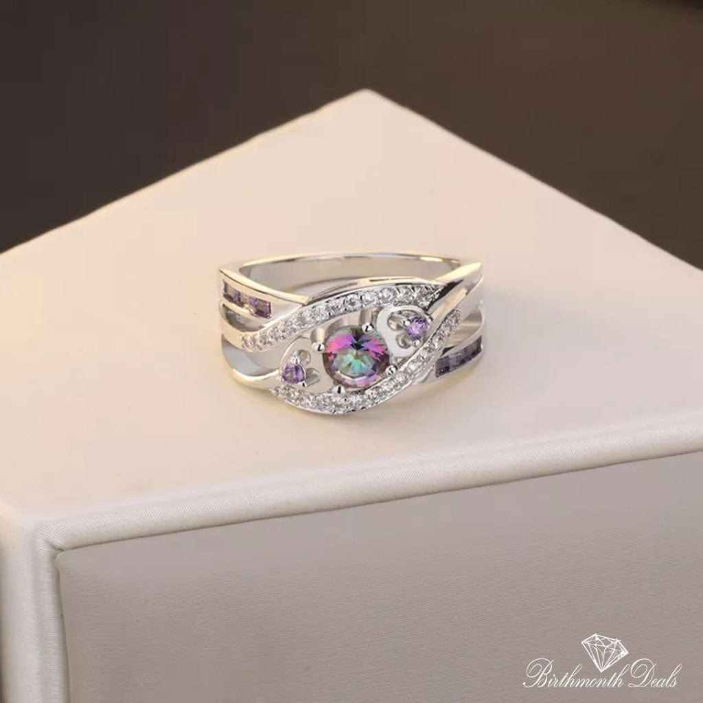 June Alexandrite Birthstone Ring - Birthmonth Deals