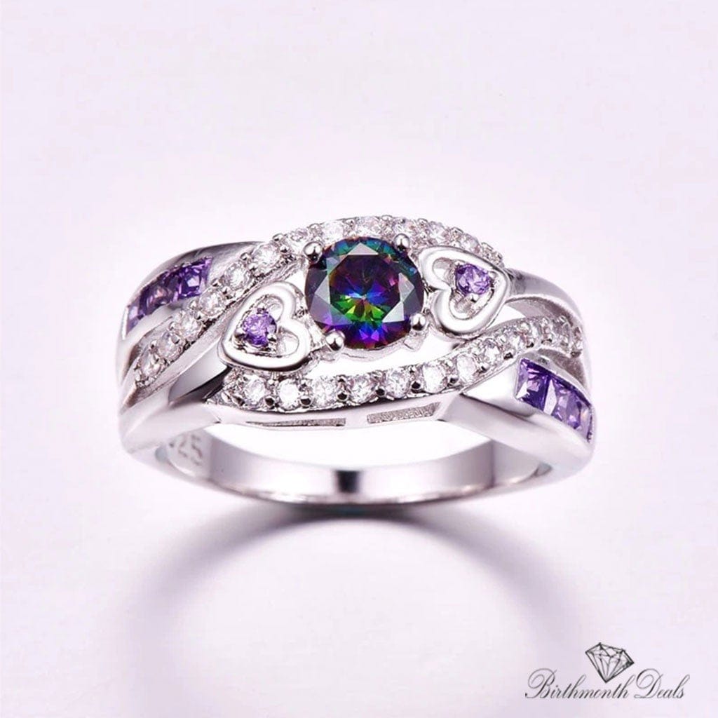 February Amethyst Birthstone Ring - Birthmonth Deals