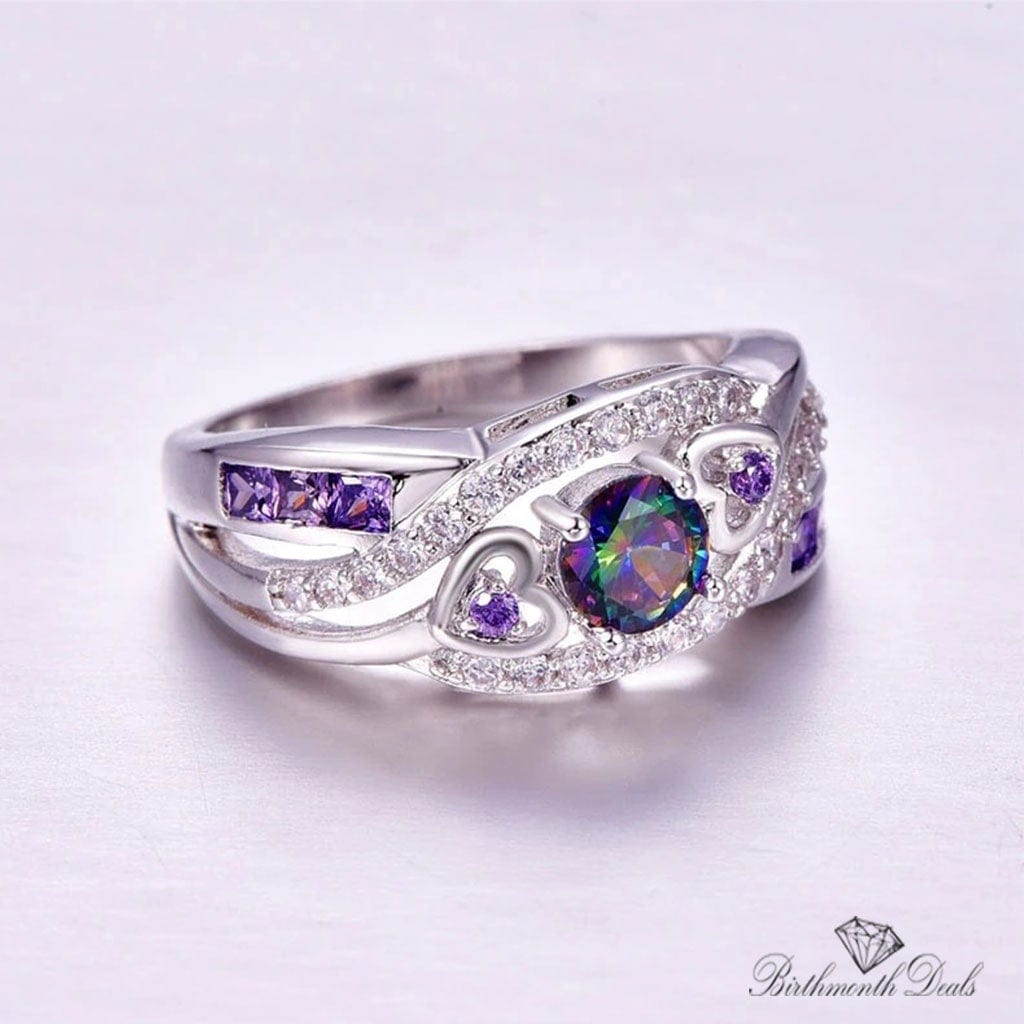 February Amethyst Birthstone Ring - Birthmonth Deals