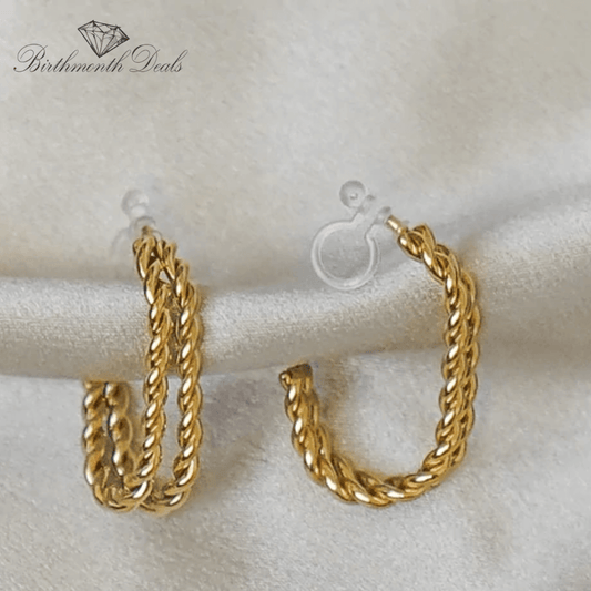 Klern Clip-On Hoop Earrings - Birthmonth Deals