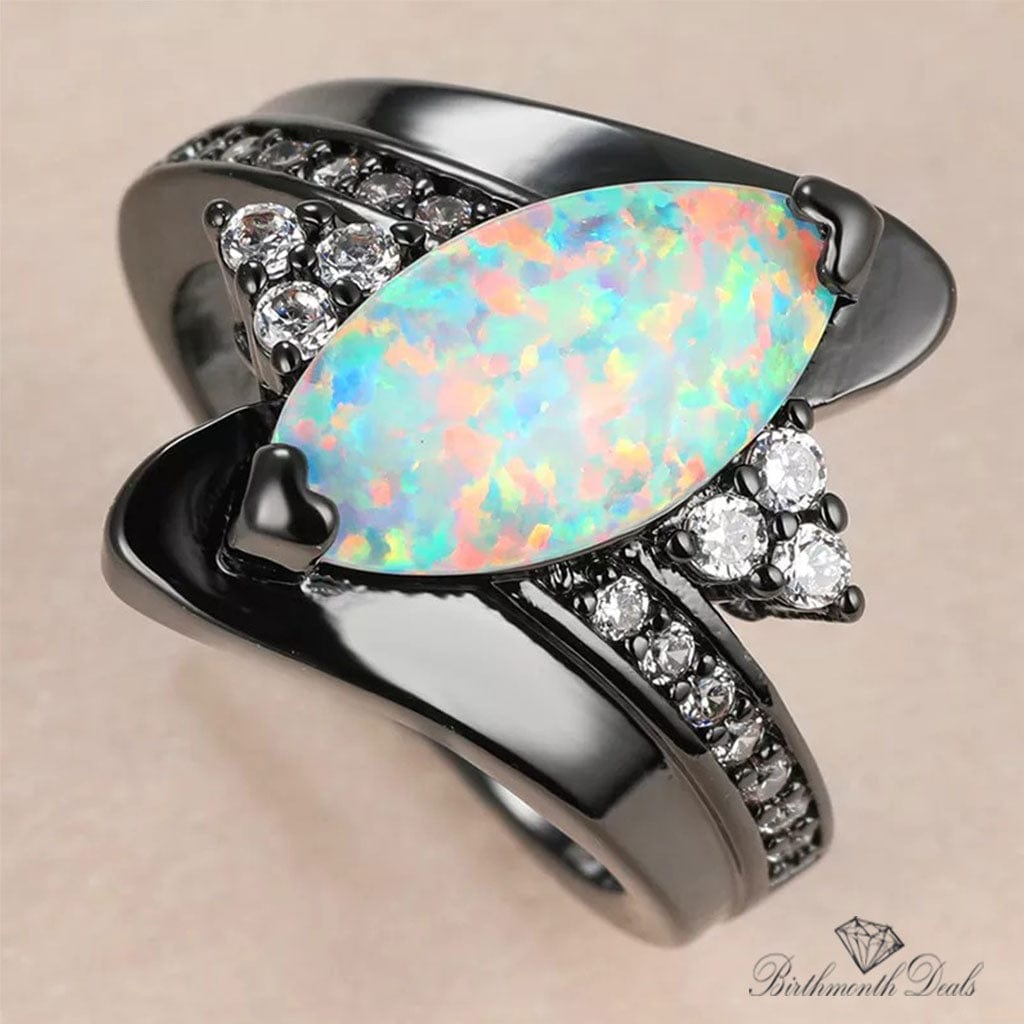 October Opal Birthstone Ring - Birthmonth Deals