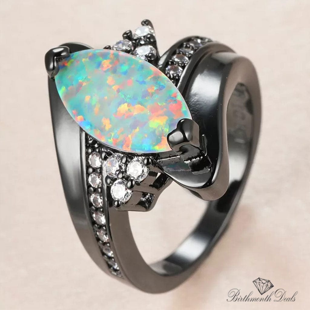 October Opal Birthstone Ring - Birthmonth Deals