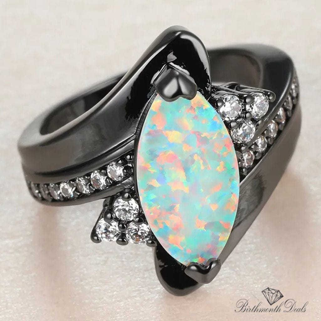 October Opal Birthstone Ring - Birthmonth Deals