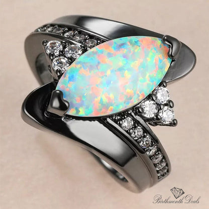 October Opal Birthstone Ring - Birthmonth Deals