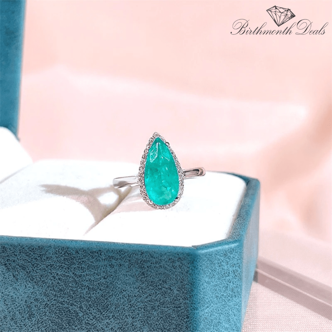 March Aquamarine Birthstone Ring - Birthmonth Deals