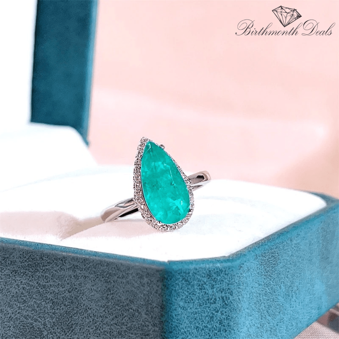 March Aquamarine Birthstone Ring - Birthmonth Deals