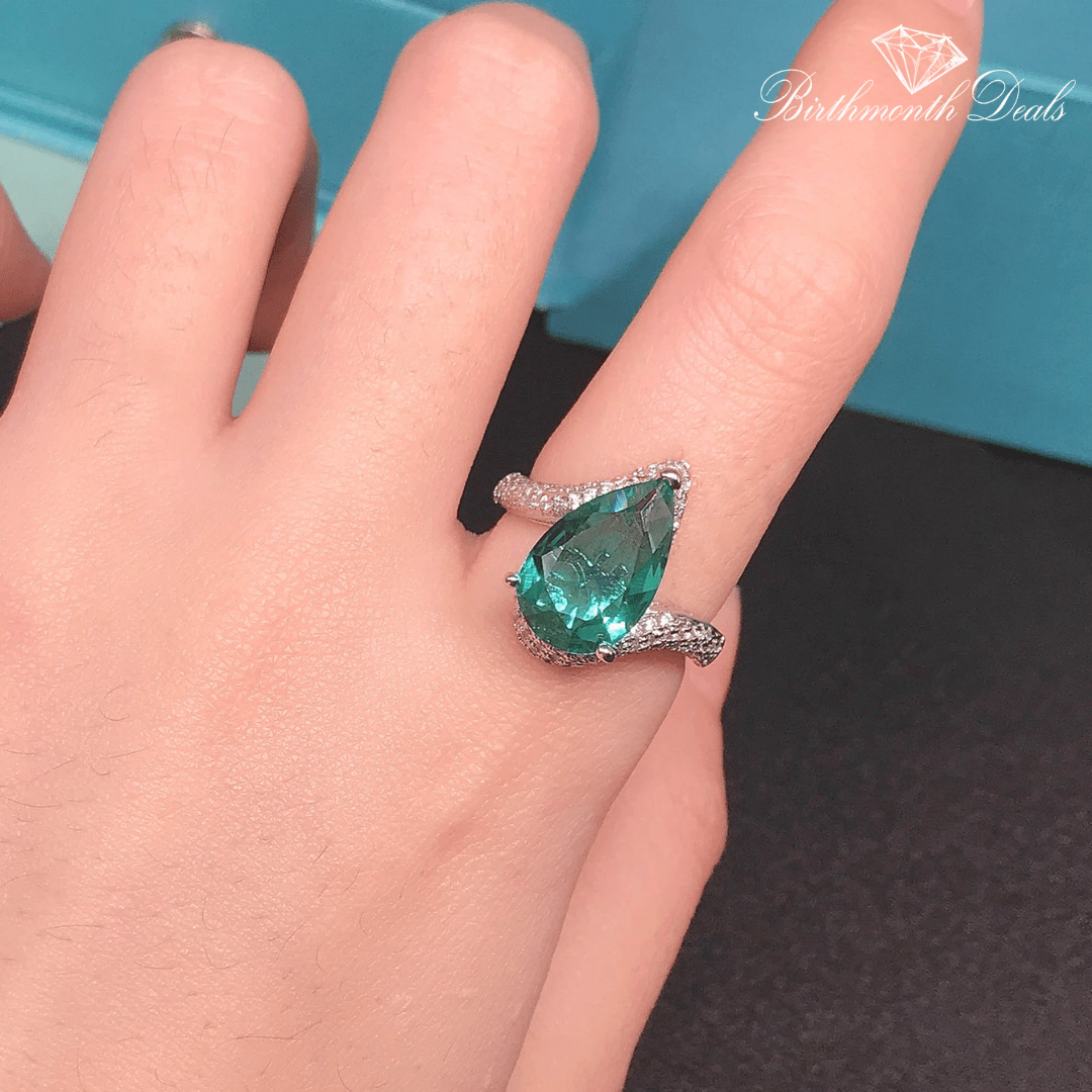 March Aquamarine Birthstone Ring - Birthmonth Deals