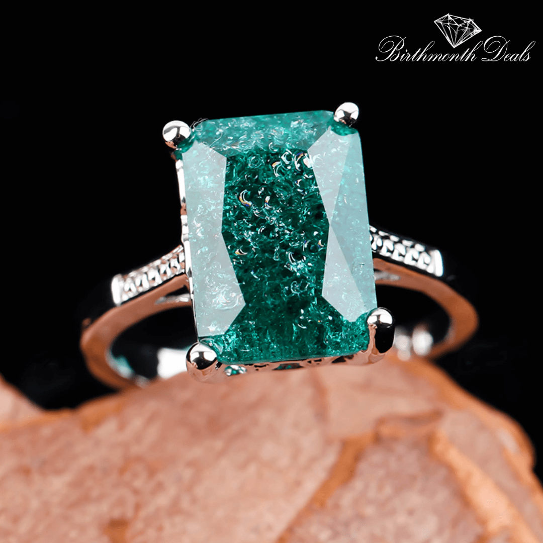 March Aquamarine Birthstone Ring - Birthmonth Deals