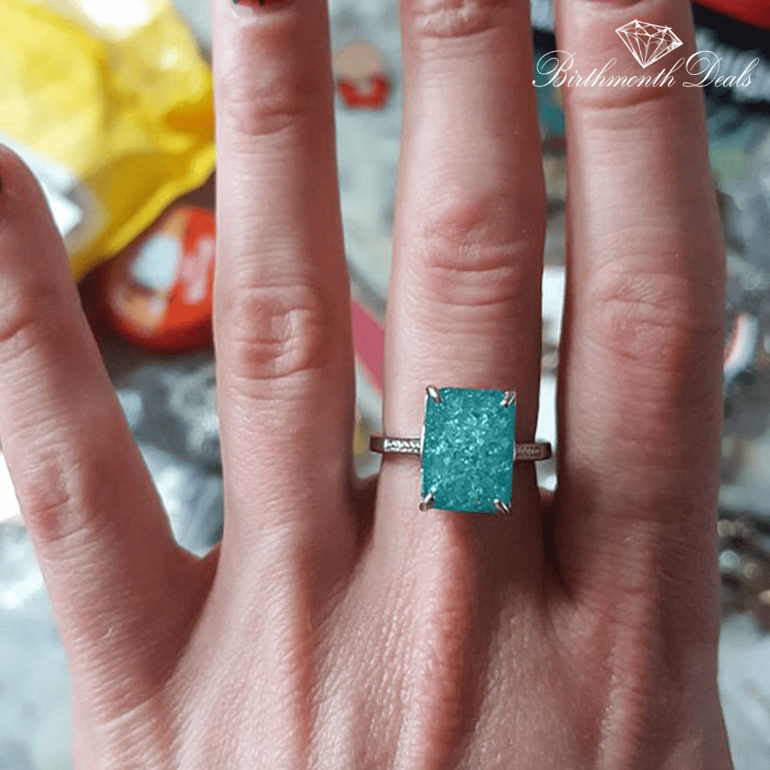 March Aquamarine Birthstone Ring - Birthmonth Deals