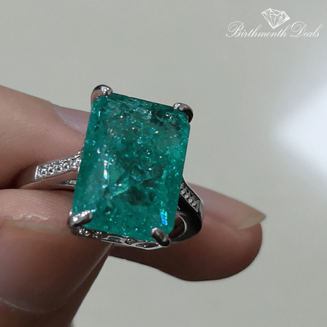 March Aquamarine Birthstone Ring - Birthmonth Deals