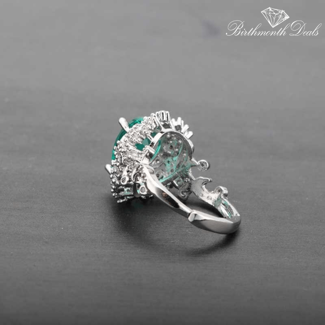 March Aquamarine Birthstone Ring - Birthmonth Deals