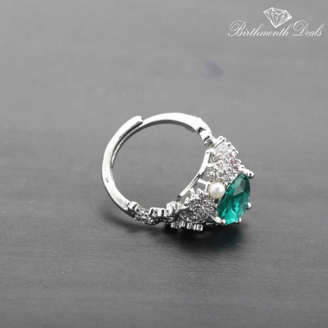 March Aquamarine Birthstone Ring - Birthmonth Deals