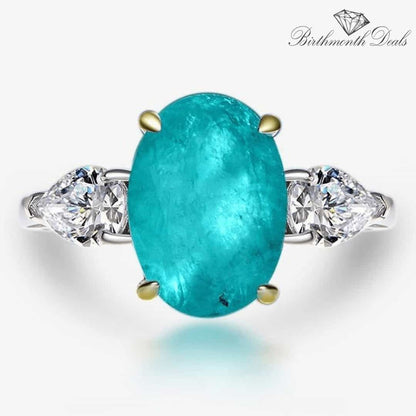 March Aquamarine Birthstone Ring - Birthmonth Deals