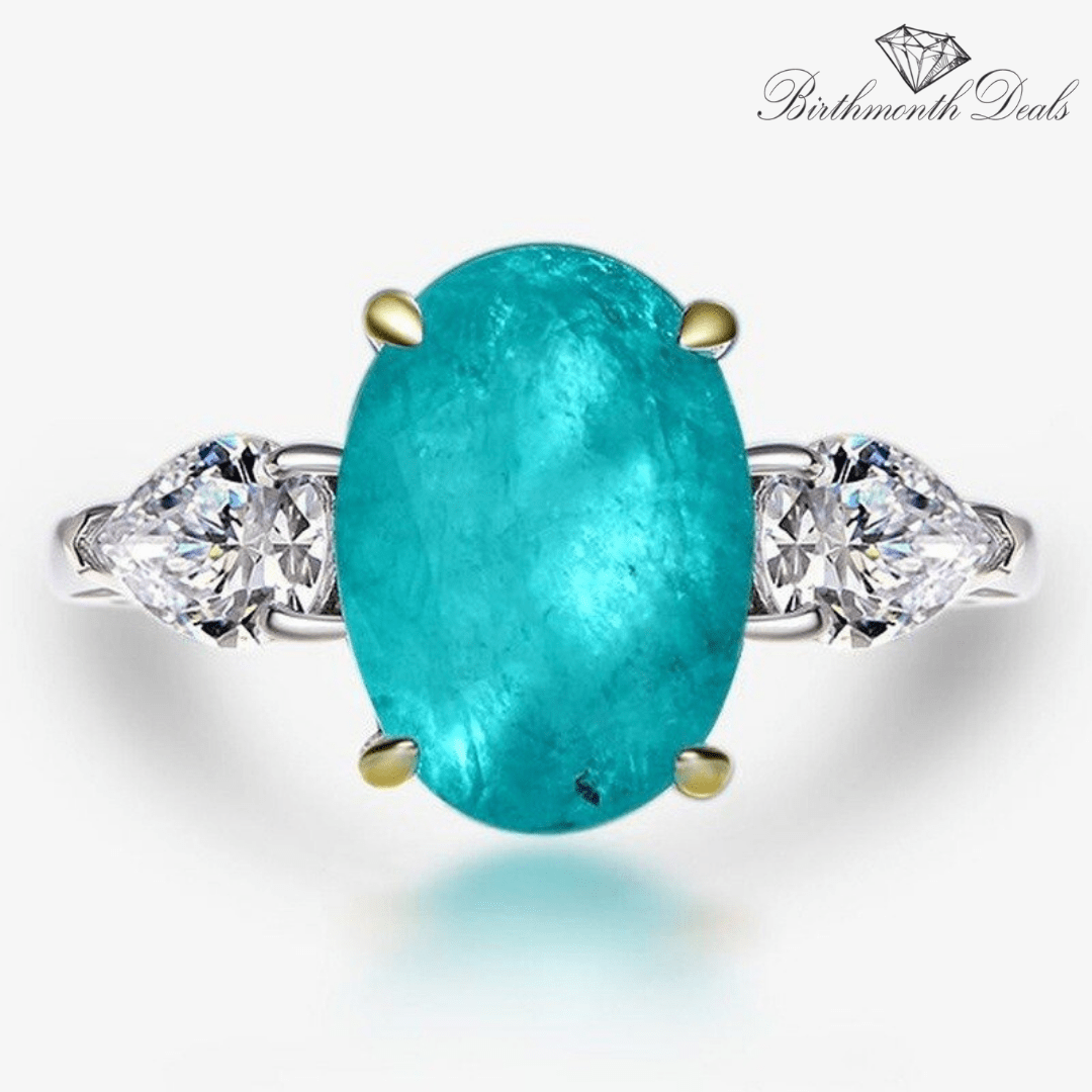 March Aquamarine Birthstone Ring - Birthmonth Deals