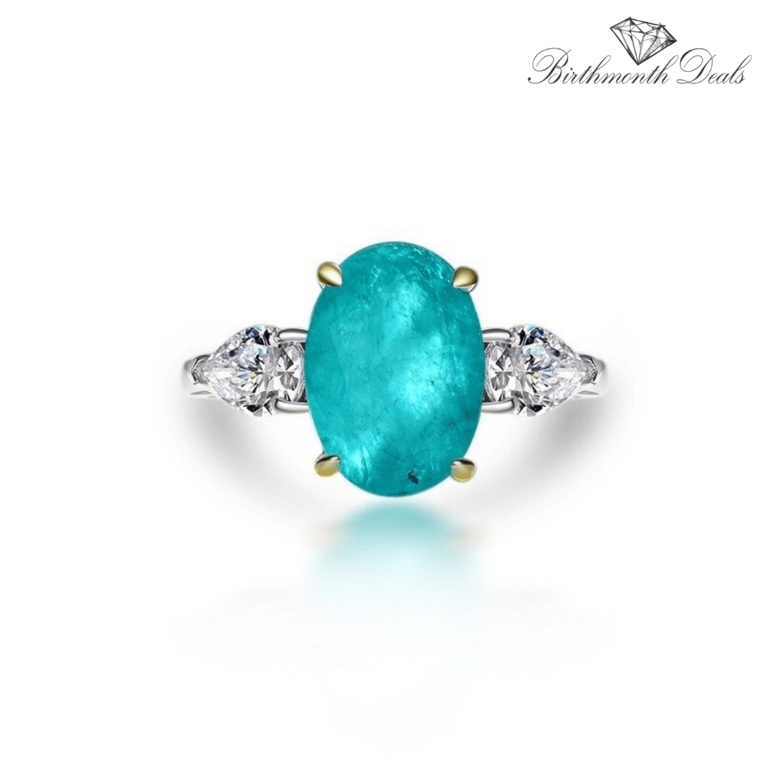 March Aquamarine Birthstone Ring - Birthmonth Deals