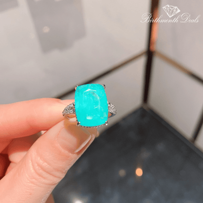March Aquamarine Birthstone Ring - Birthmonth Deals