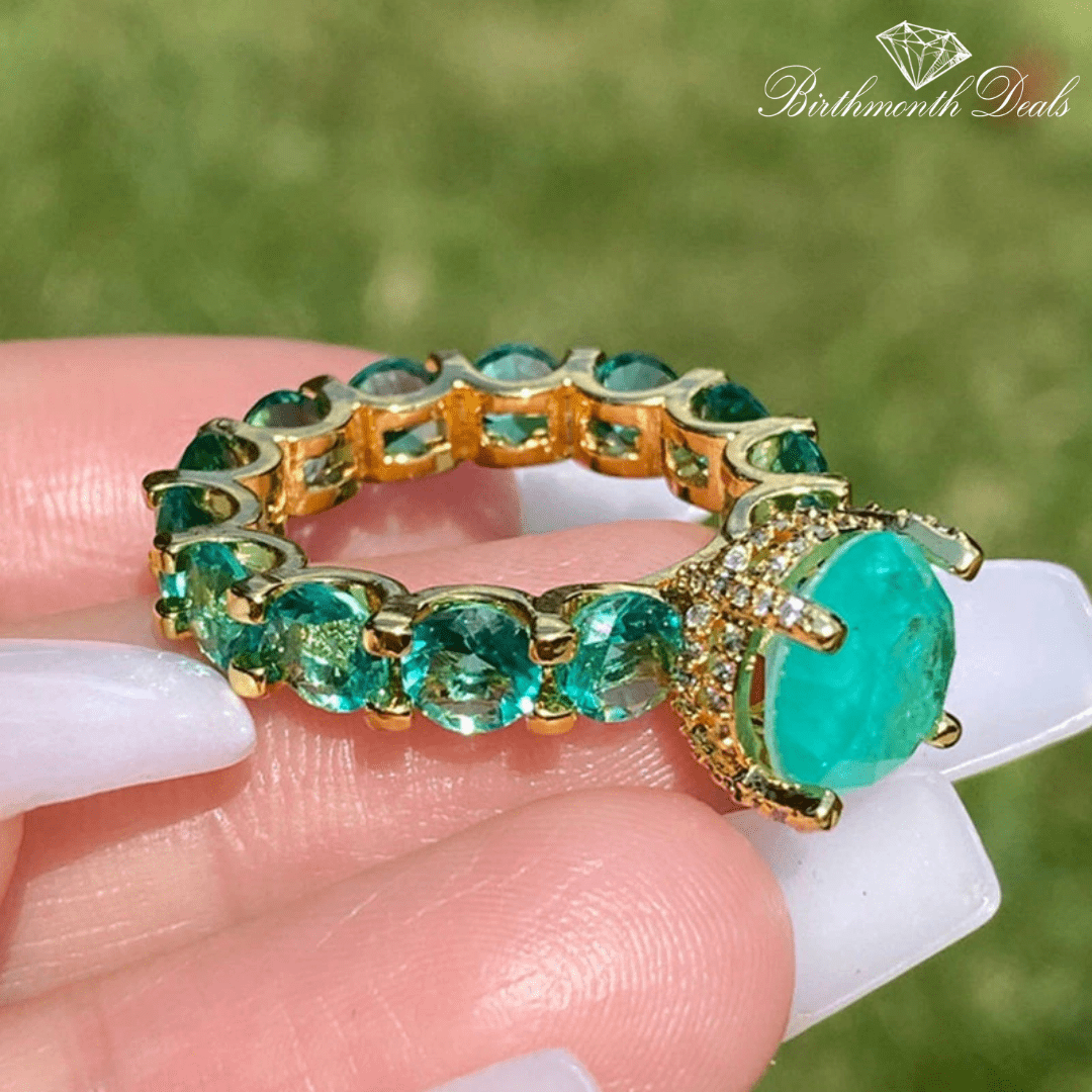 March Aquamarine Birthstone Ring - Birthmonth Deals