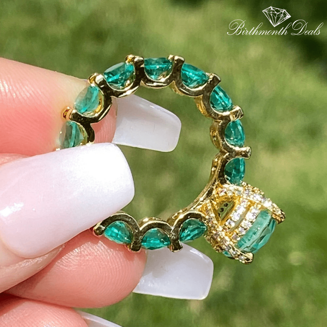 March Aquamarine Birthstone Ring - Birthmonth Deals