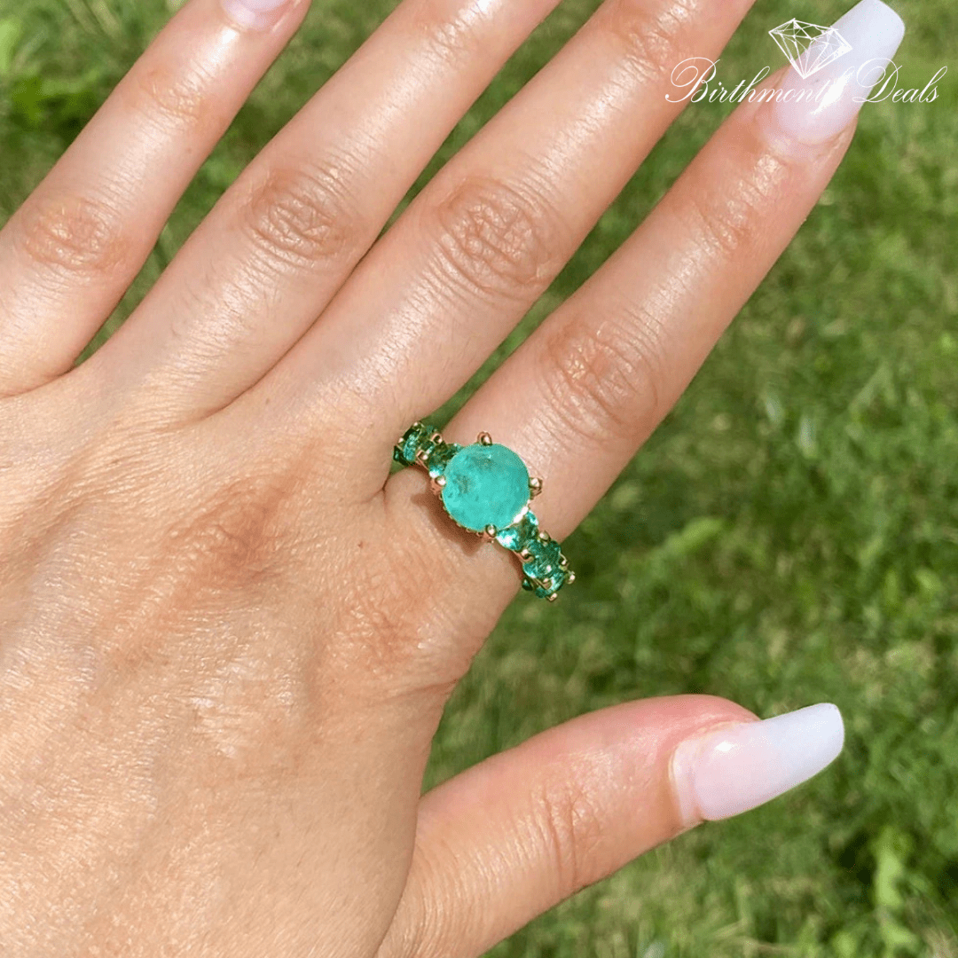 March Aquamarine Birthstone Ring - Birthmonth Deals