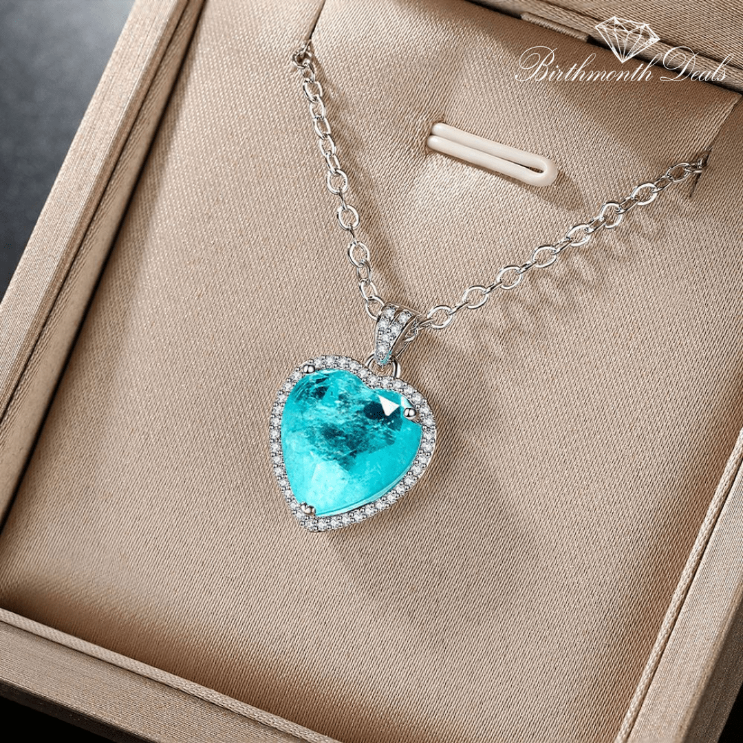 March Aquamarine Birthstone Necklace - Birthmonth Deals