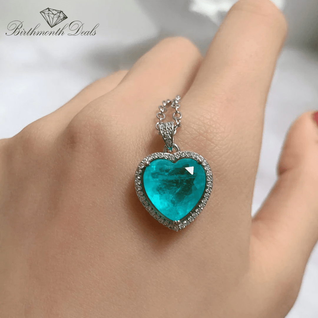 March Aquamarine Birthstone Necklace - Birthmonth Deals