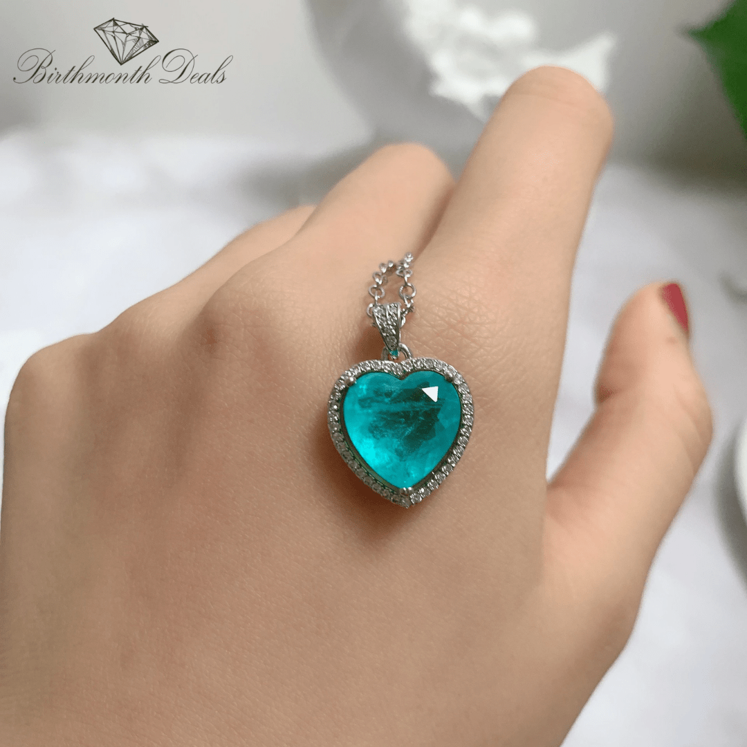 March Aquamarine Birthstone Necklace - Birthmonth Deals