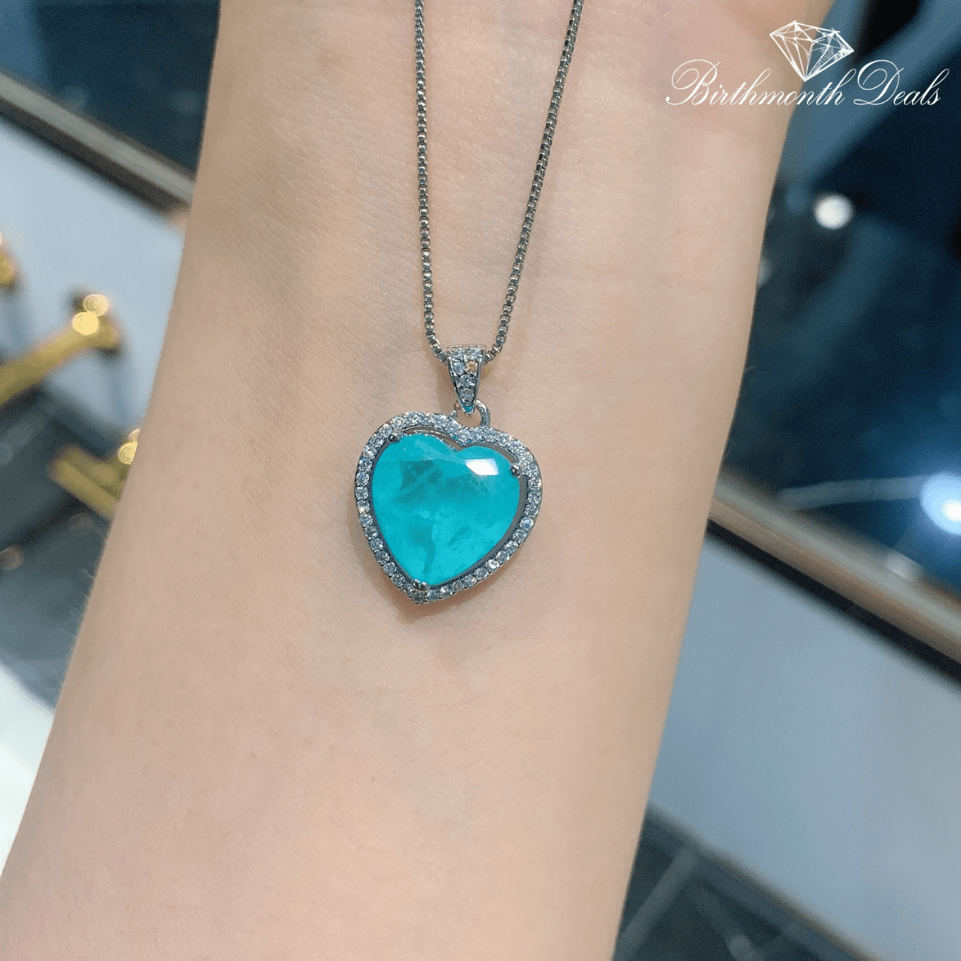 March Aquamarine Birthstone Necklace - Birthmonth Deals