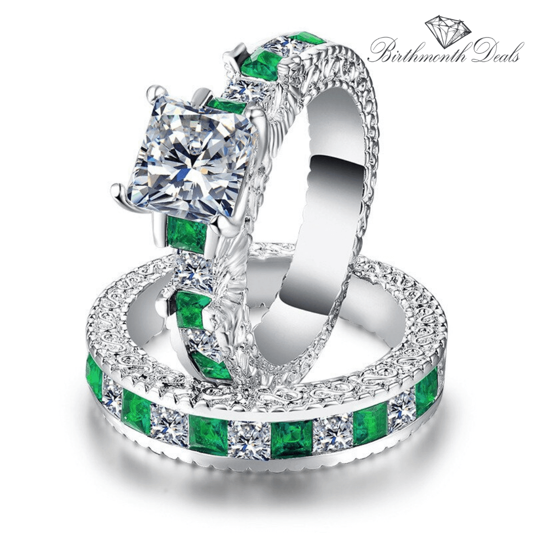 May Emerald Birthstone Stacking Ring - Birthmonth Deals