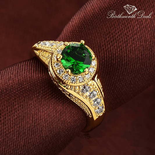 May Emerald Birthstone Ring - Birthmonth Deals