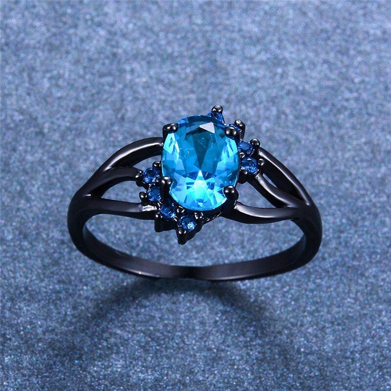 March Aquamarine Birthstone Ring - Birthmonth Deals